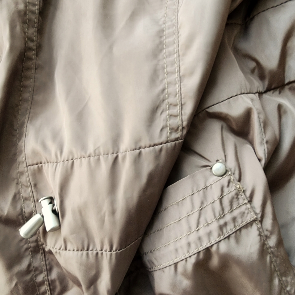 ARMAND THIERY utility raincoat jacket long TAN Size 14/16 - Picture 11 of 16